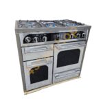 اجاق گاز نما استیل و صفحه استیل تکنو سیلور مدل OS54